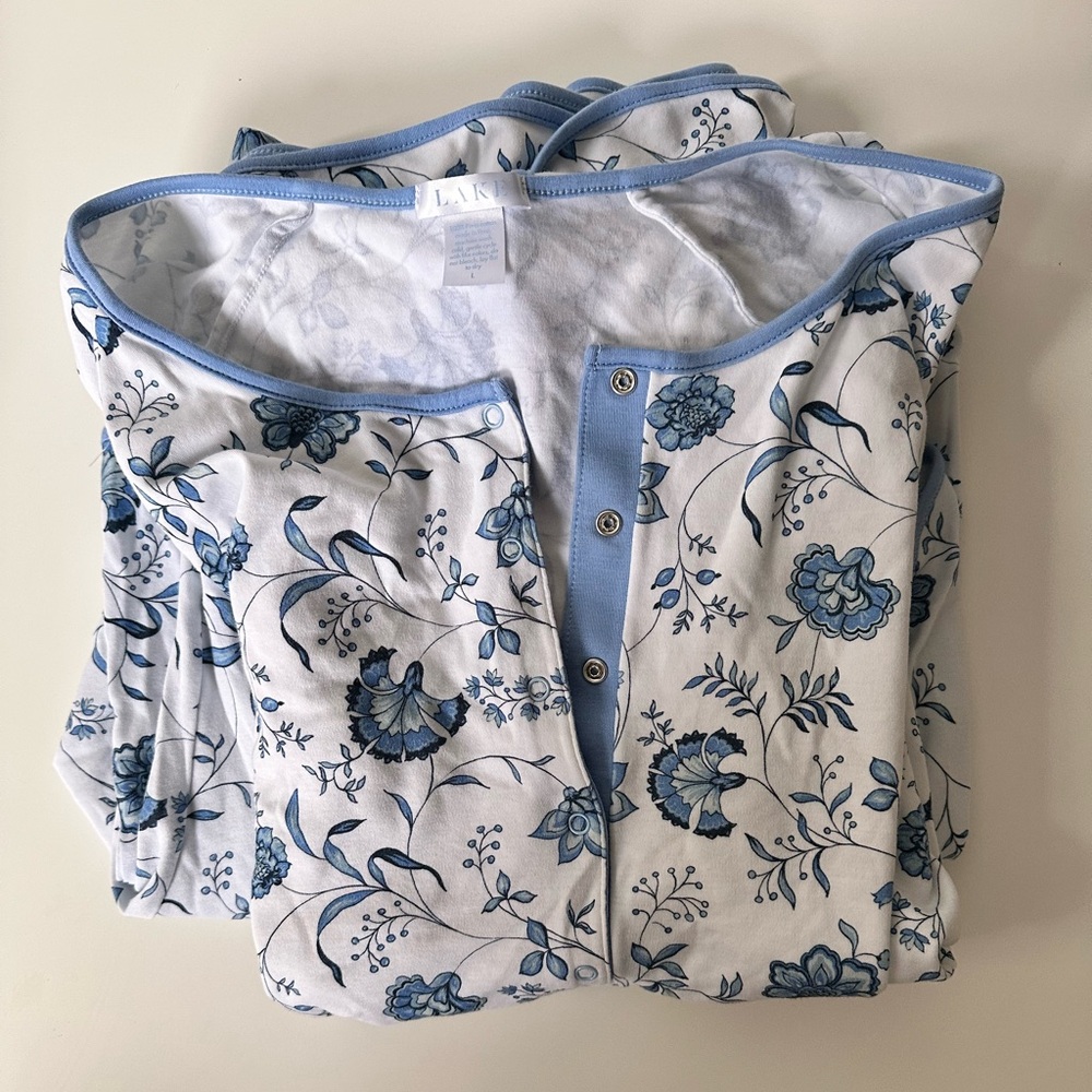 LAKE Maternity Pajama set in Bellflower Vines